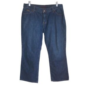 Eddie Bauer Women’s 8 100% Cotton Blue Denim Cropped Capri Length Jeans in EUC